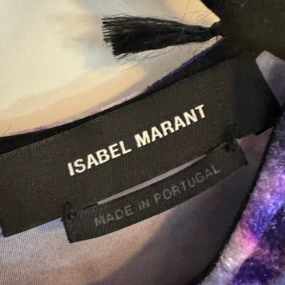 ISABEL MARANT NWT $850 Gudellia Mid Weight Stretch Velvet Top Size 36 (US 2) - Picture 8 of 10